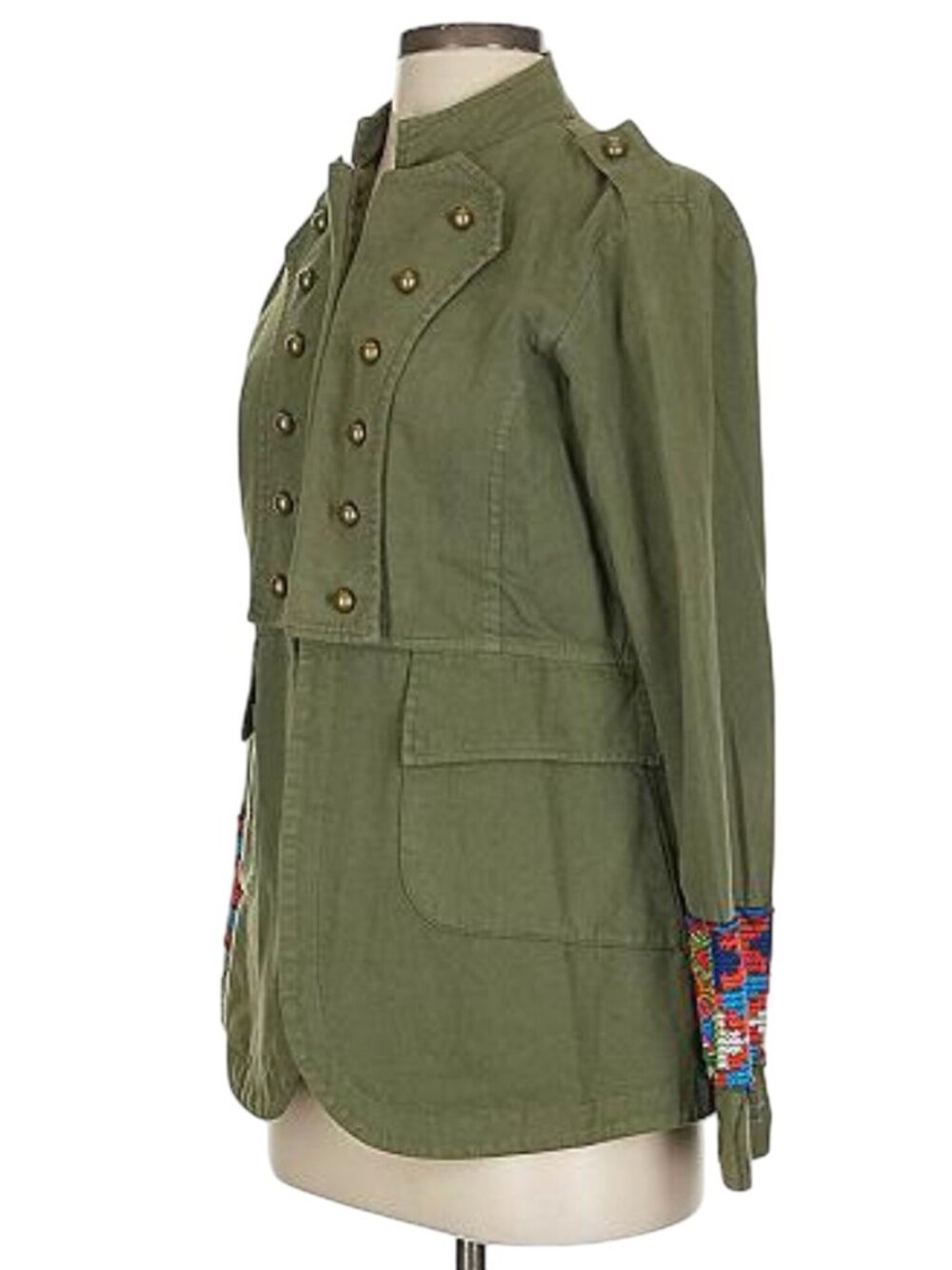 RARE Jen's Pirate Booty Embroidered Military Jacket XS| Boho Coastal Cowgirl 70s - Picture 9 of 16
